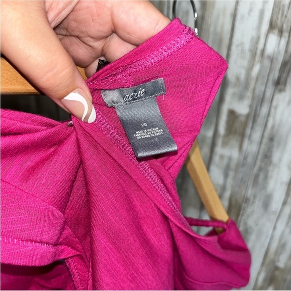 Aerie Pink Open Back Blouse - Picture 4 of 4